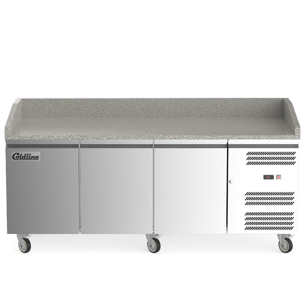 Coldline PDR-80N 80" Refrigerated Pizza Prep Dough Retarder with Marble Top