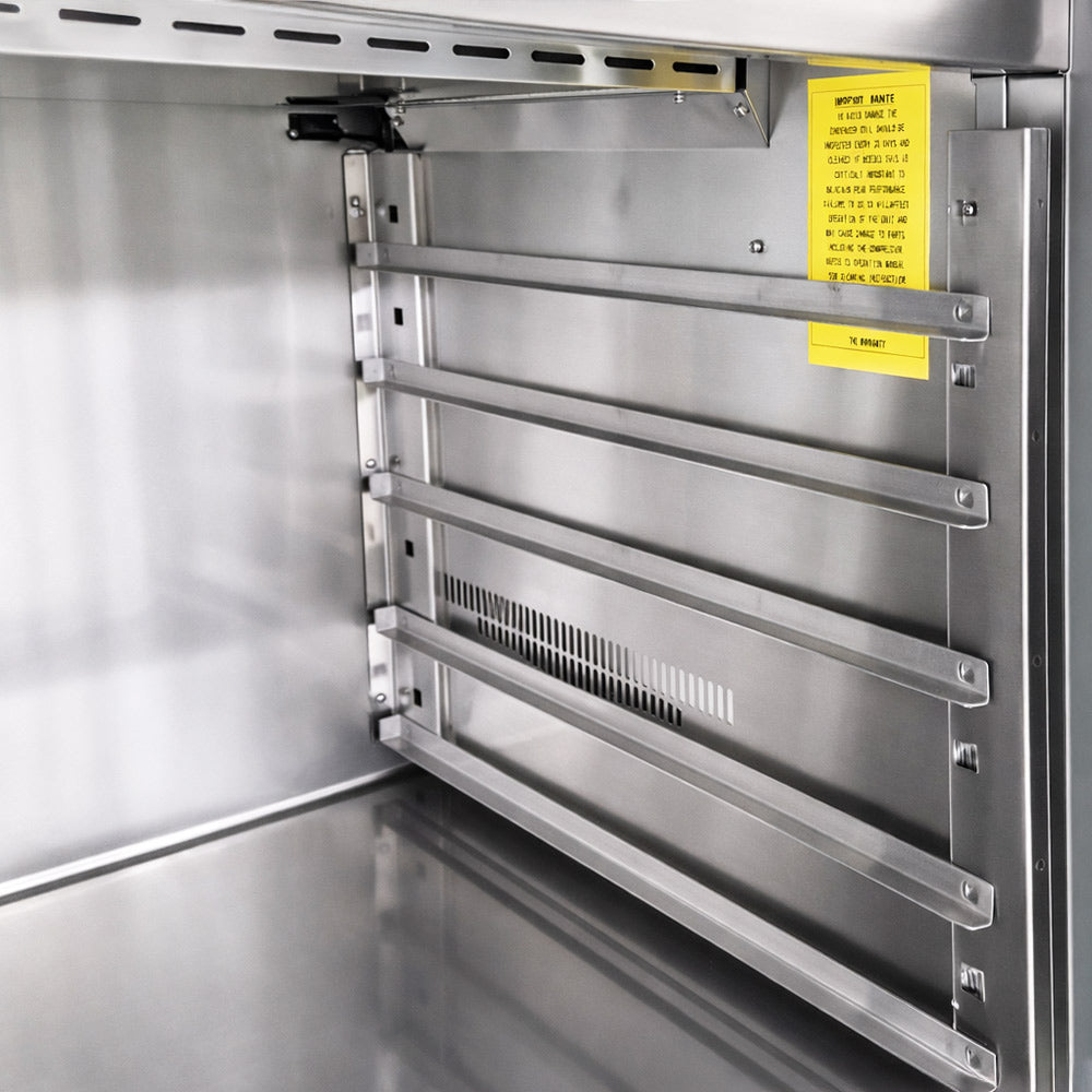 Coldline PDR-80W 80" Two Door Refrigerated Pizza Prep Dough Retarder with Marble Top