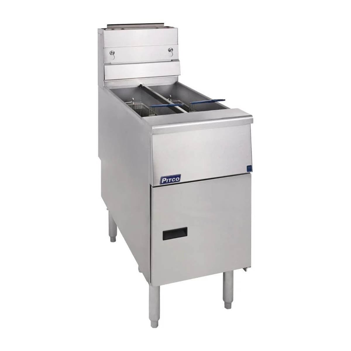 Pitco SG14T-S 40-50-lb Commercial Gas Fryer — 2 Fry Pots, Millivolt Controls