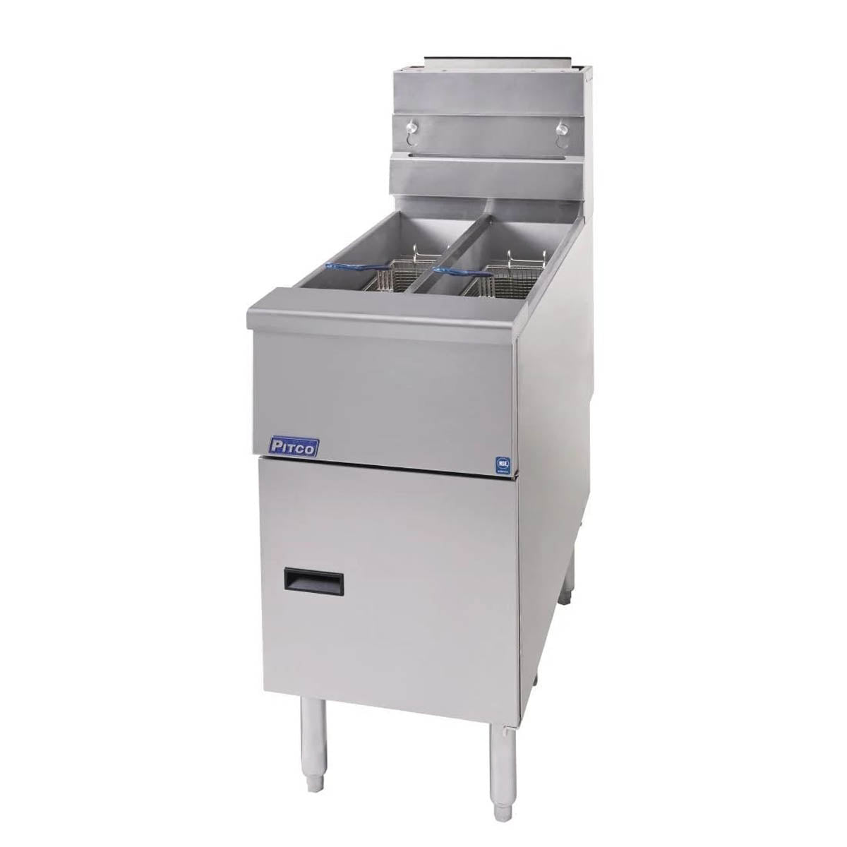 Pitco SG14T-S 40-50-lb Commercial Gas Fryer — 2 Fry Pots, Millivolt Controls