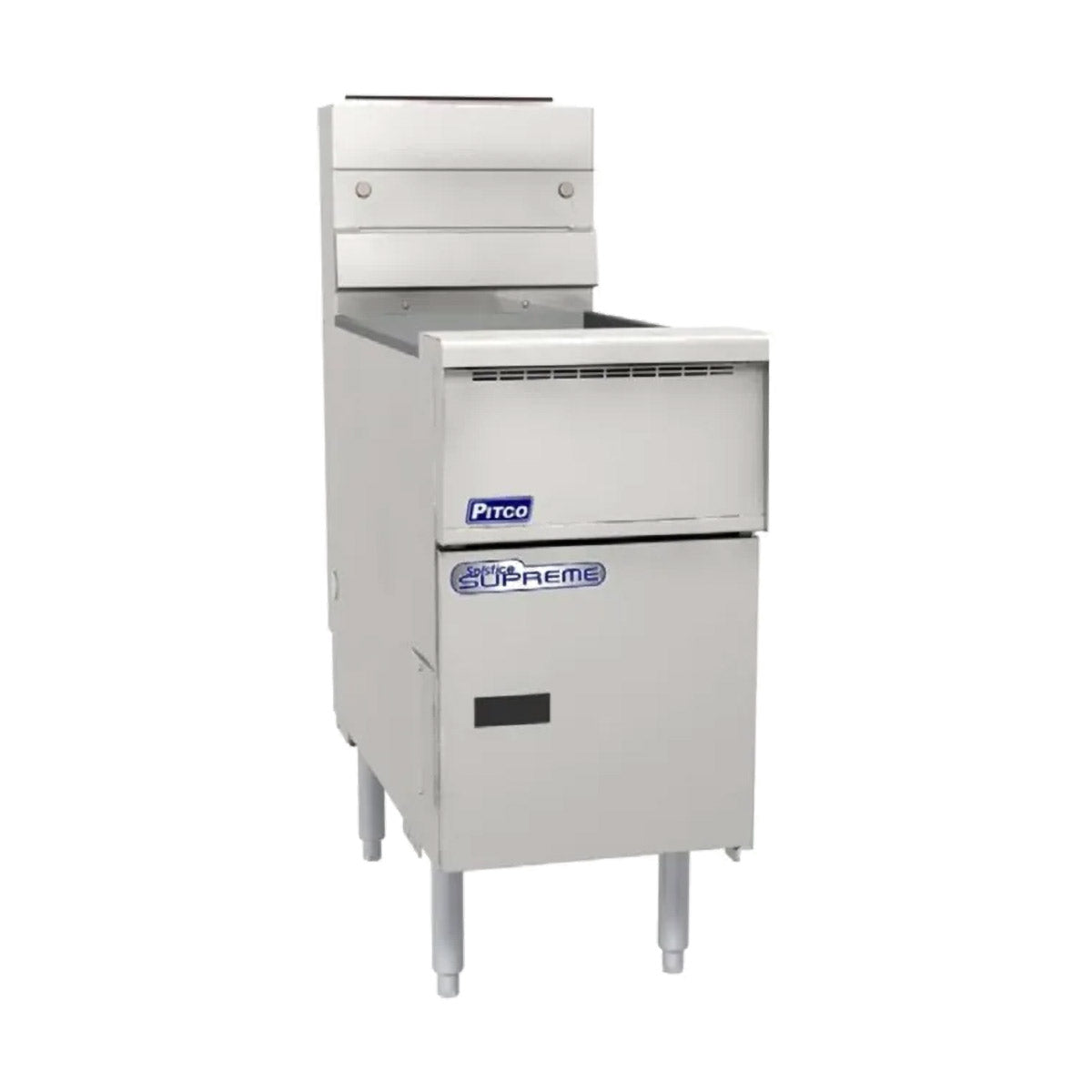 Pitco SSH55-2FD 100-lb Commercial Gas Fryer — 2 Fry Pots, Solid State Controls
