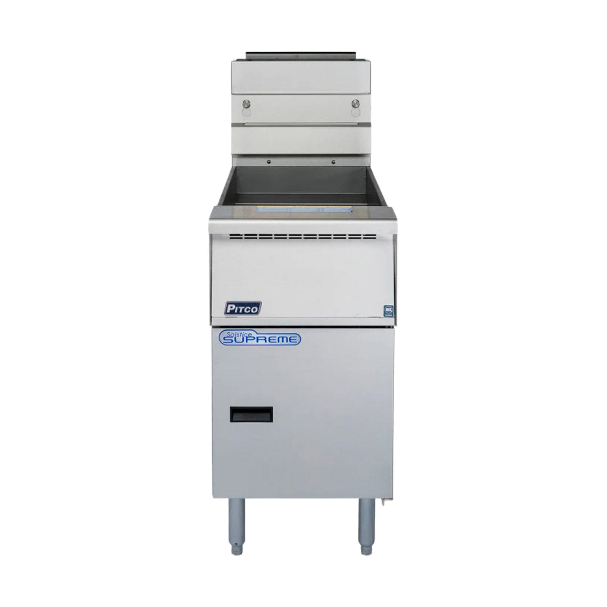 Pitco SSH55-5FD 250-lb Commercial Gas Fryer — 5 Fry Pots, Solid State Controls