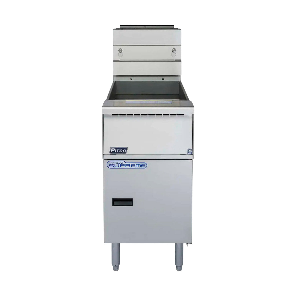Pitco SSH55R-2FD 100-lb Commercial Gas Fryer — 2 Fry Pots, Solid State Controls