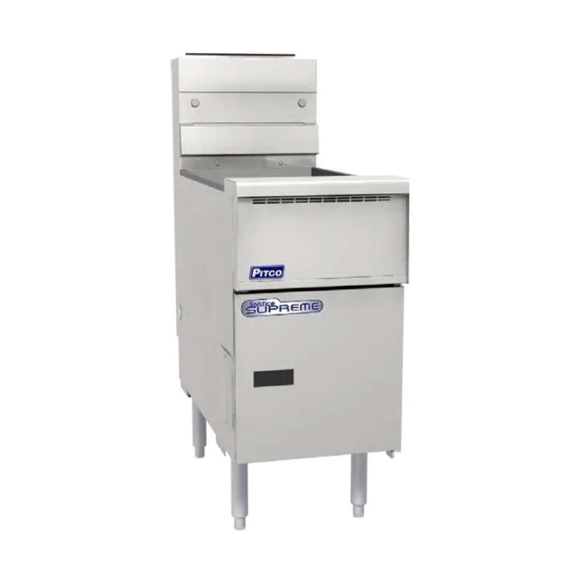 Pitco SSH55R-4FD 200-lb Commercial Gas Fryer — 4 Fry Pots, Solid State Controls