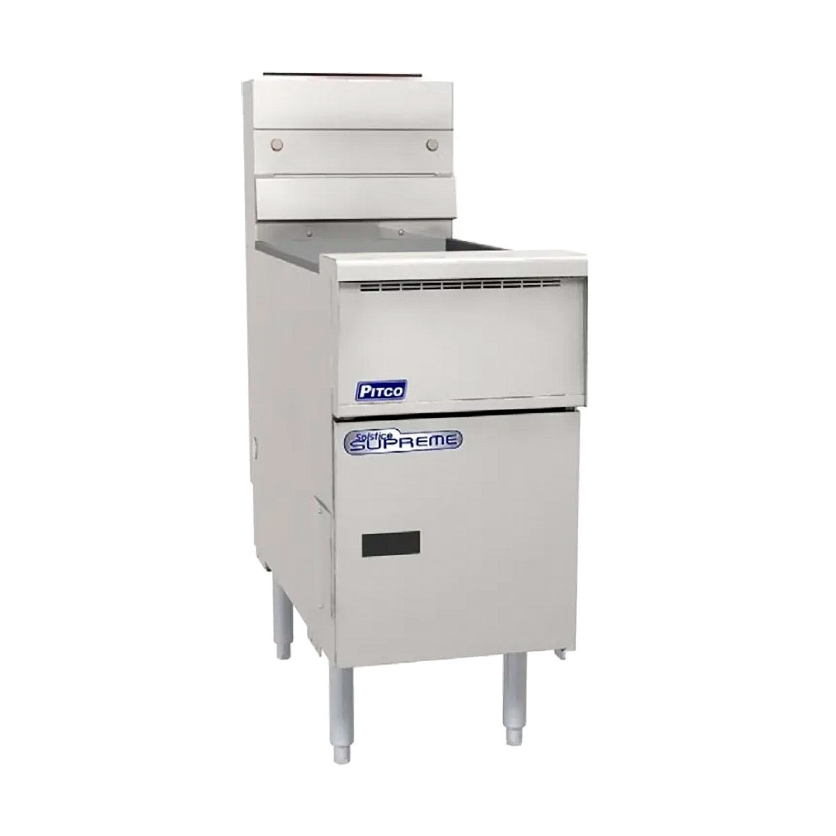 Pitco SSH55R-6FD 300-lb Commercial Gas Fryer — 6 Fry Pots, Solid State Controls