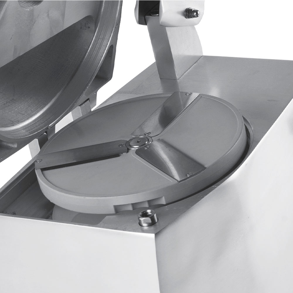 Prepline PLC-300 cutting disc under the open cover, close-up
