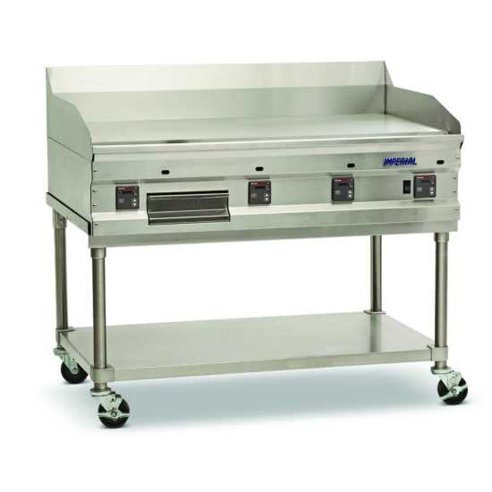 Imperial PSG48-NG 48" Natural Gas Countertop Griddle with Landing Ledge and Cabinet