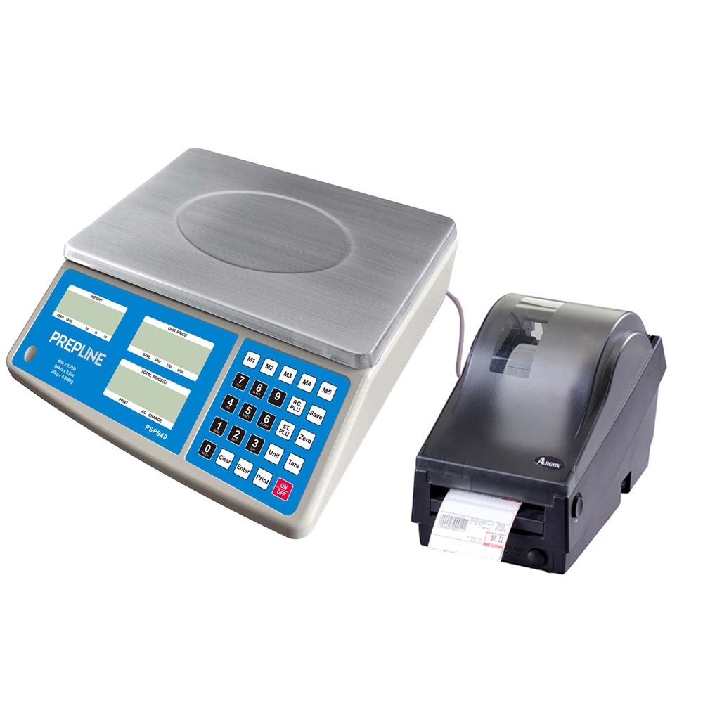 Prepline PSPS40-PR price computing scale with PSPRINTER thermal label printer
