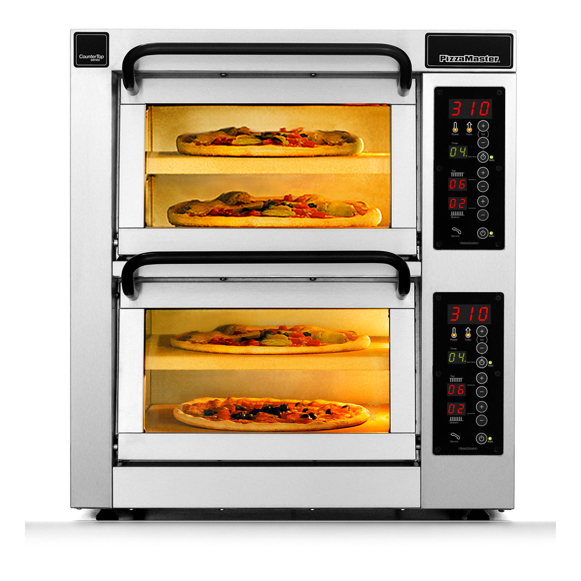 PizzaMaster PM 402ED-4 Countertop Electric Pizza Oven — 2 Decks, 25.6" Wide
