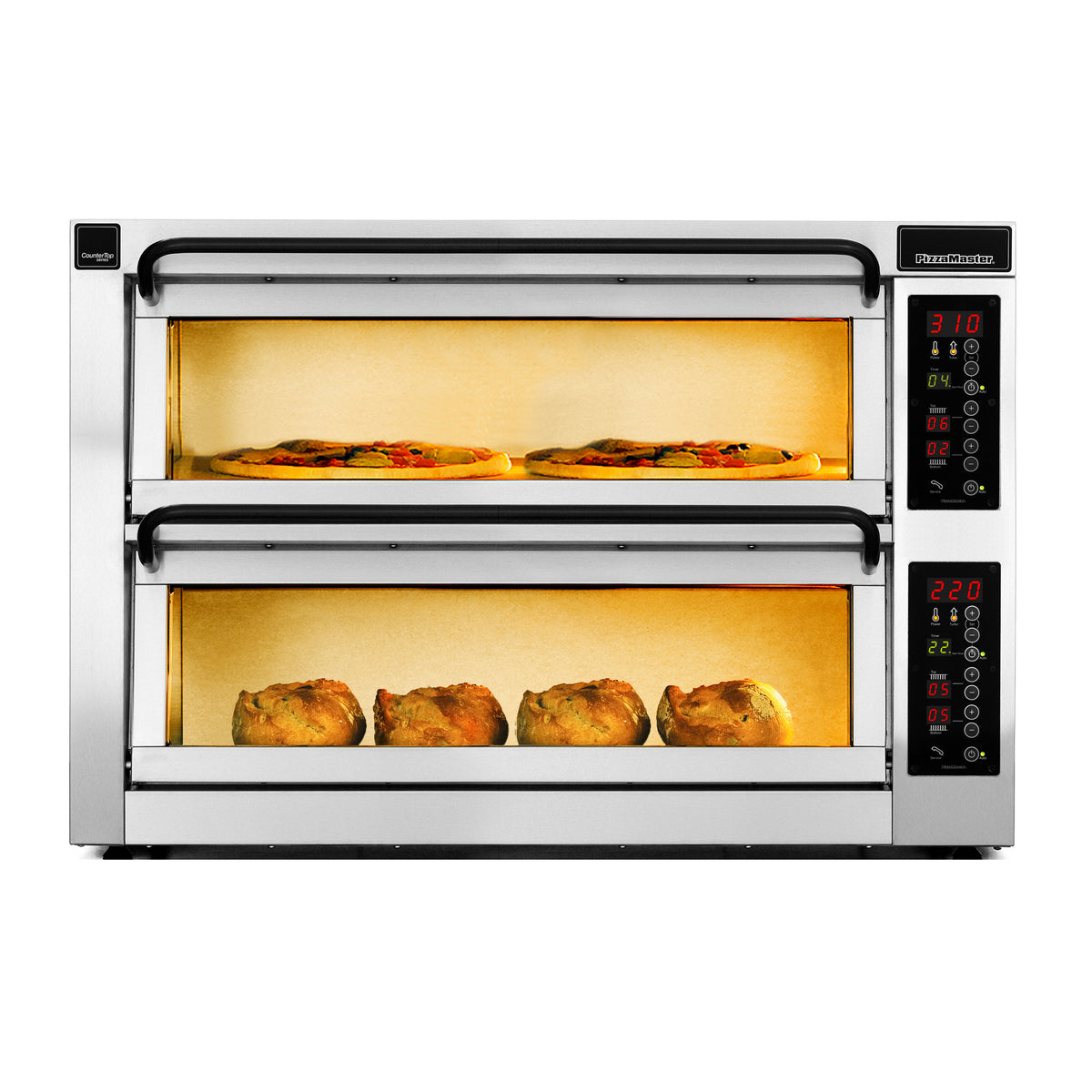 PizzaMaster PM 452ED-DW Countertop Electric Pizza Oven — 2 Decks, 45.7" Wide