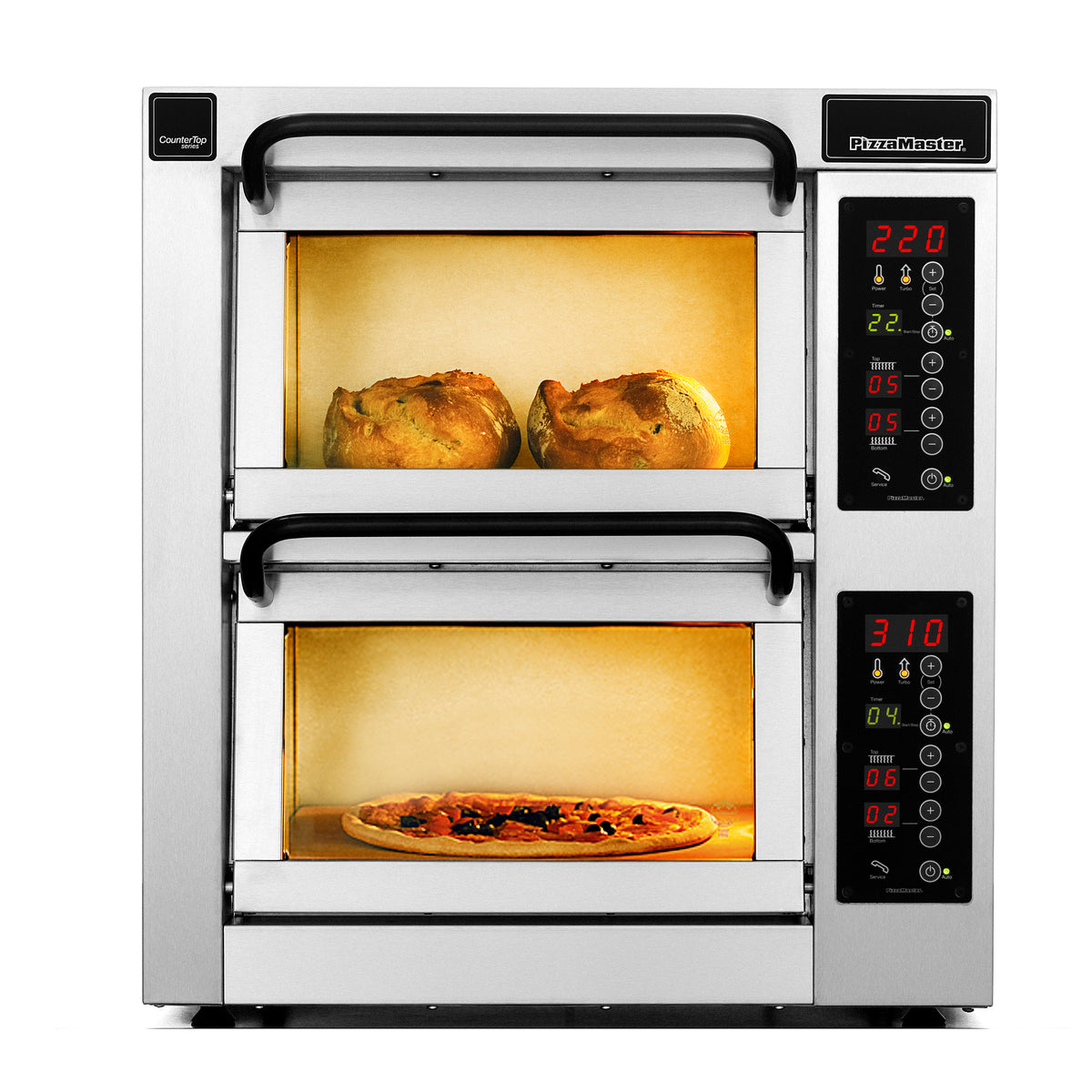 PizzaMaster PM 452ED Countertop Electric Pizza Oven — 2 Decks, 27.6" Wide