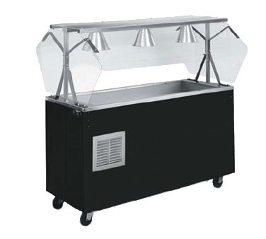 Vollrath R3877760 60" 2-Series Refrigerated Cold Food Station w/ Open Storage in Cherry Woodgrain, (4) Pan