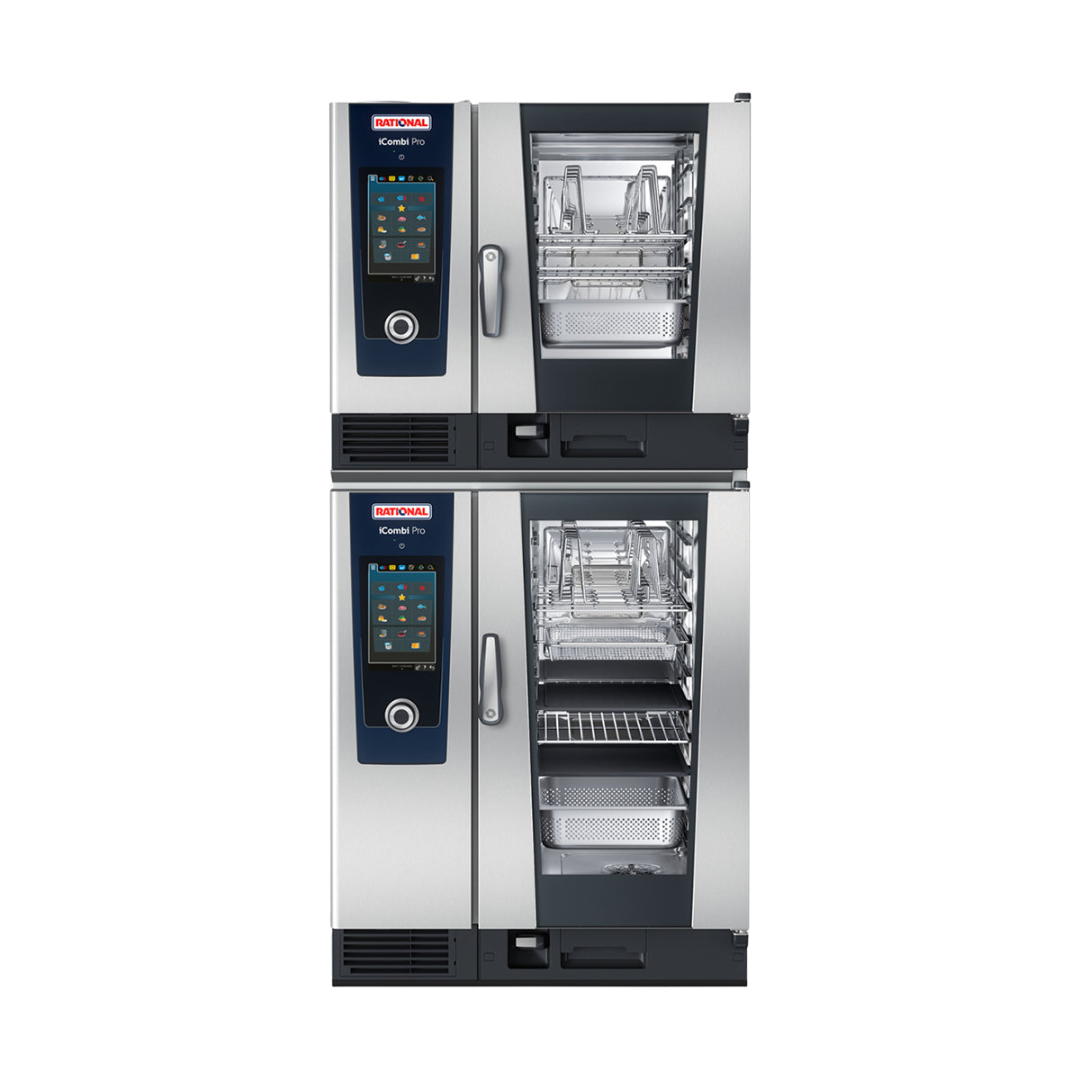 Rational ICP 6-HALF ON 10-HALF E 208 3PH AD-QS iCombi Pro Electric Double-Stack Combi Ovens