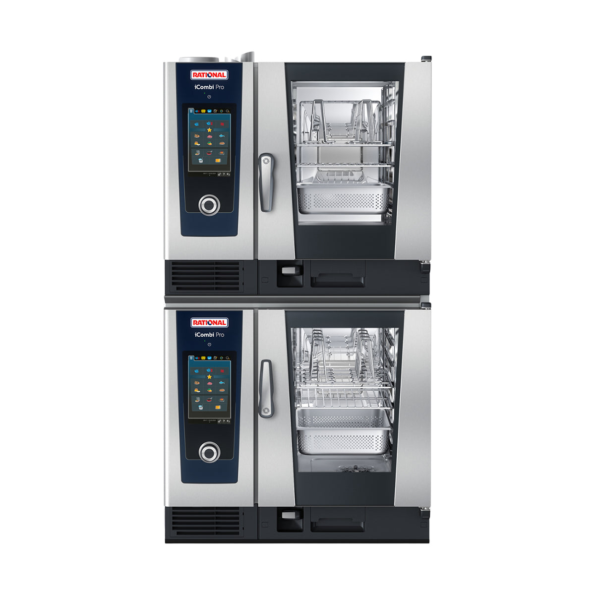Rational ICP 6-HALF ON 6-HALF E 208/240V 1 PH-QS iCombi Pro Electric Double-Stack Combi Ovens