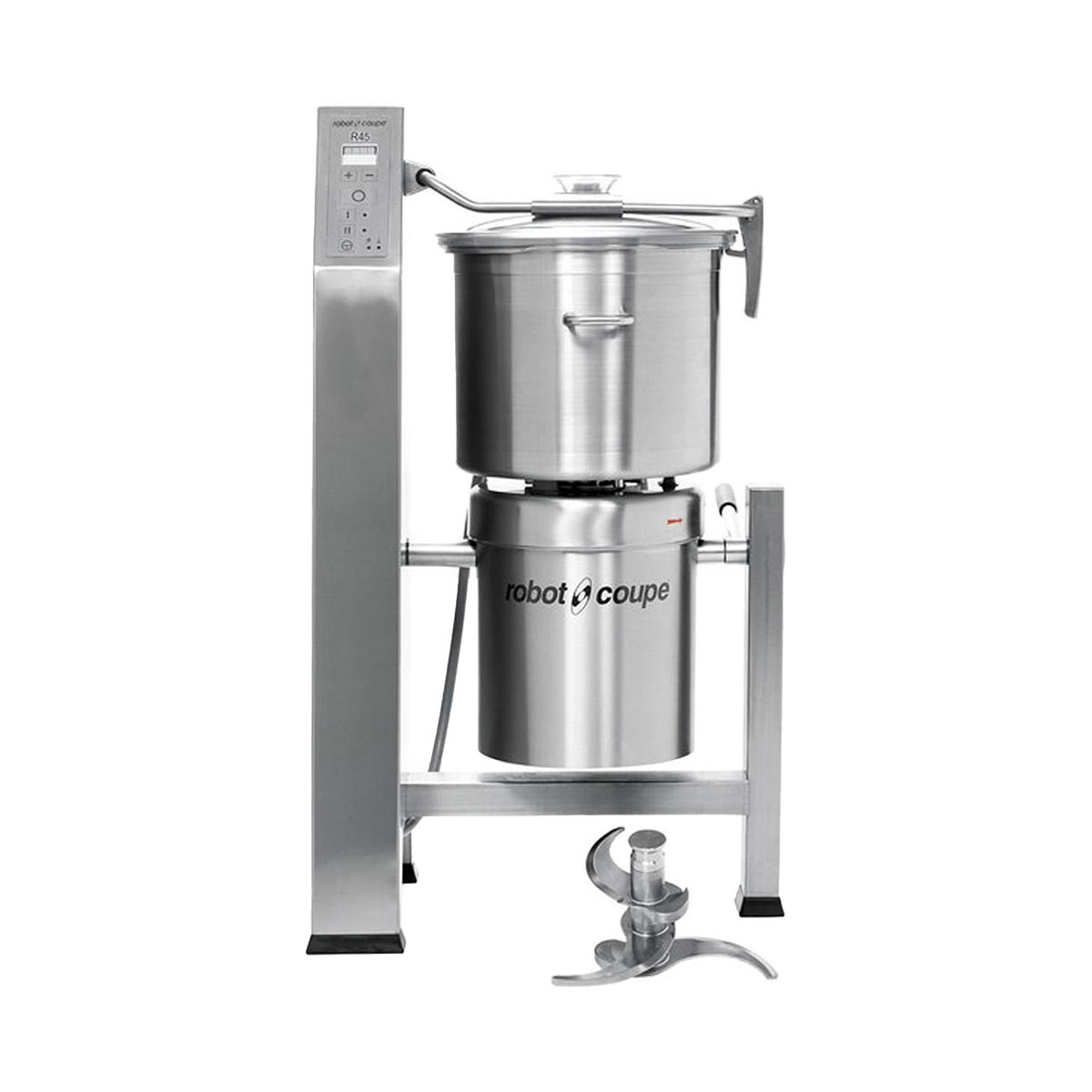 Robot Coupe R45T Vertical Cutter Mixer, (3) Blades, 45L Bowl, 13 1/2 hp, 2-Speed