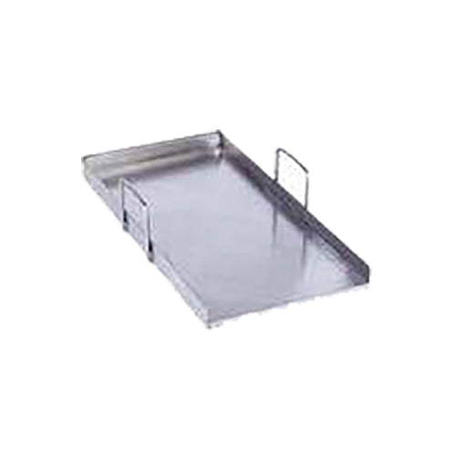 Royal Range LOG-series lift-off griddle plate with handles, angle view (representative image)