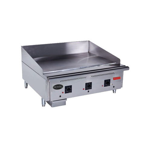 Royal Range RD85-series solid state thermostatic gas griddle, front angle view (representative image, 36" model shown)