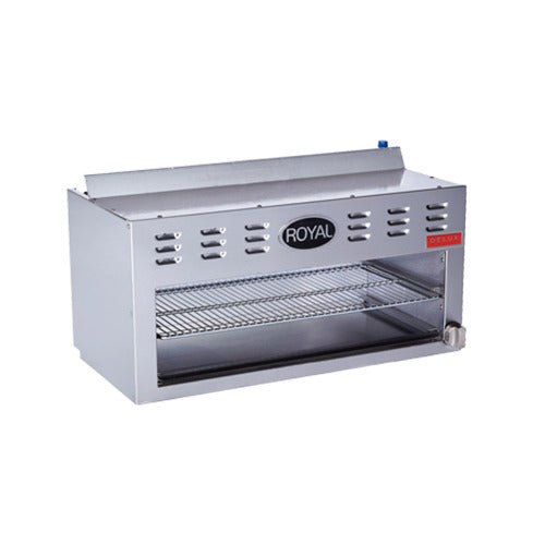 Royal Range RDCM-series Delux Series infrared cheesemelter, front angle view (representative image, 36" model shown)