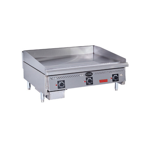 Royal Range RDSAC-D-series snap action gas griddle, front angle view (representative image, 36" model shown)