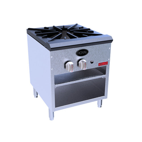 Royal Range SPR single stock pot range, front angle view (representative image, 18" SPR-180 shown)