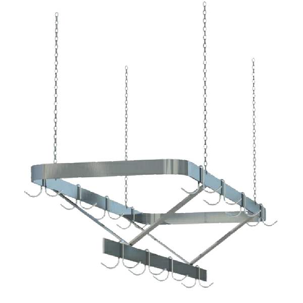 Sapphire SM-CR48 Stainless Steel Pot Rack – 48" x 22"