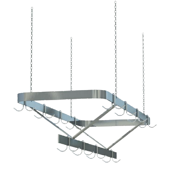 Sapphire SM-CR72 Stainless Steel Pot Rack – 72" x 22"