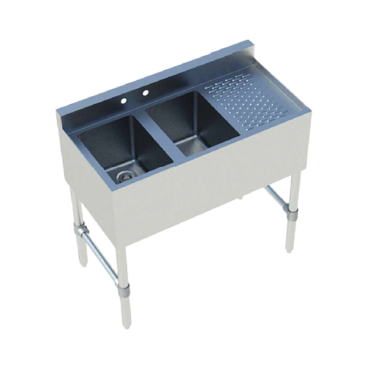 Sapphire SMBS-2R Underbar Sink – 36" Wide – Drainboard On Right