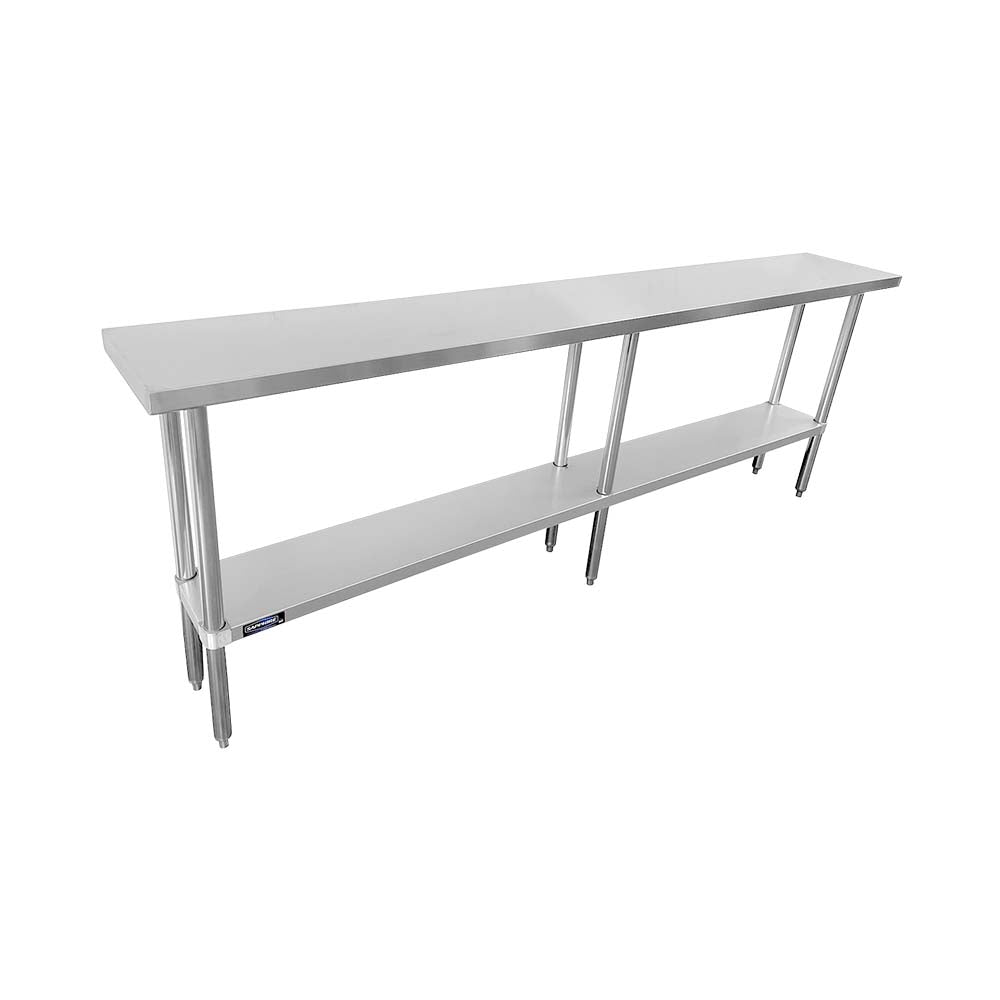 Sapphire SMTE-3084S Stainless Steel Work Table – 84" x 30", Flat Top, Undershelf