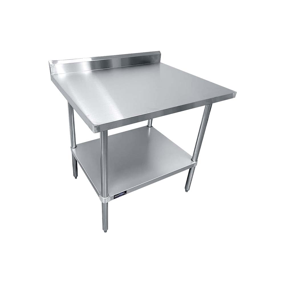 Sapphire SMTEB-2436G Stainless Steel Work Table – 36" x 24", 5" Backsplash, Undershelf