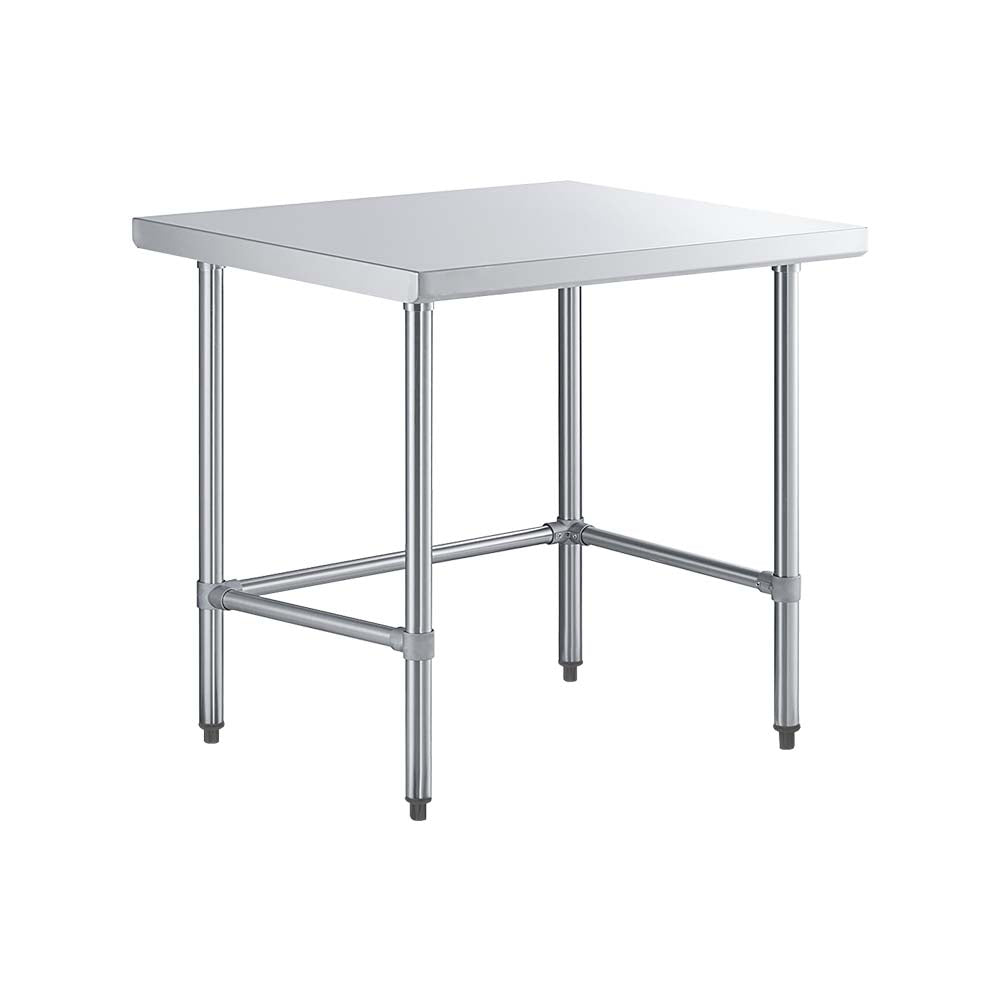Sapphire SMTEO-1436G Stainless Steel Work Table – 36" x 14", Flat Top, Open Base
