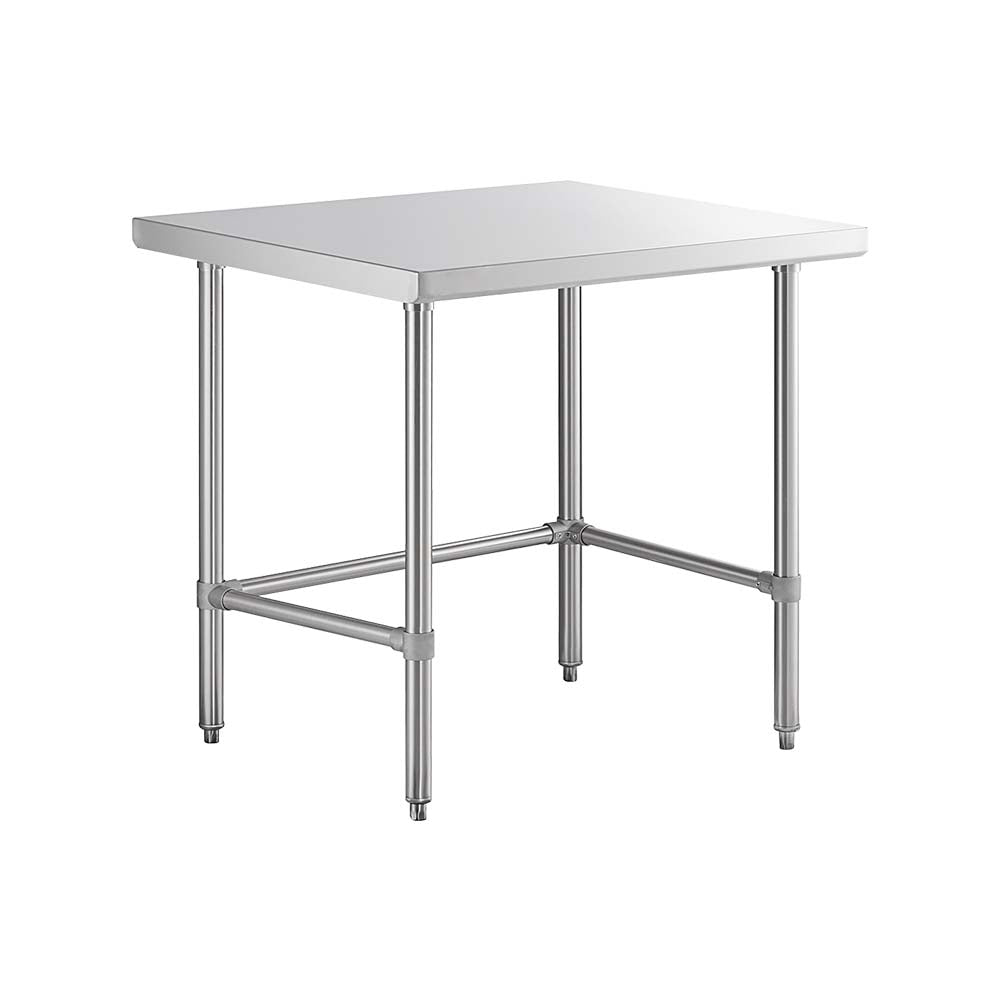 Sapphire SMTEO-1848S Stainless Steel Work Table – 48" x 18", Flat Top, Open Base