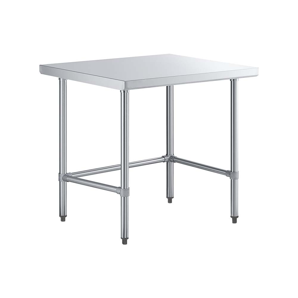 Sapphire SMTEO-2448G Stainless Steel Work Table – 48" x 24", Flat Top, Open Base