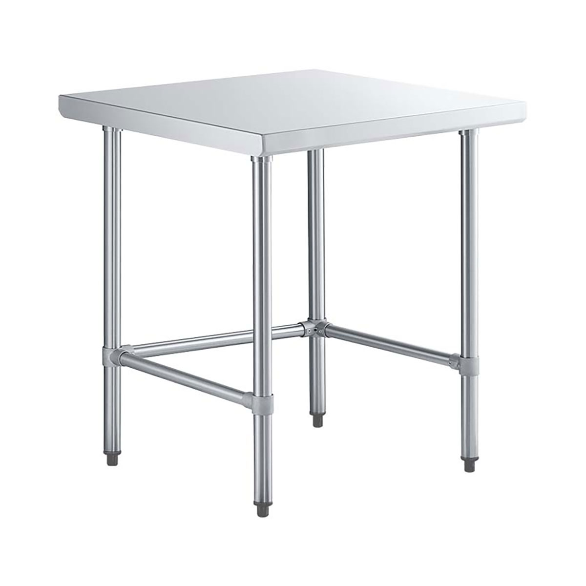Sapphire SMTEO-3030G Stainless Steel Work Table – 30" x 30", Flat Top, Open Base