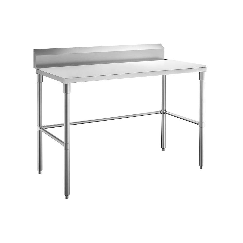 Sapphire SMTEOB-2424S Stainless Steel Work Table – 24" x 24", 5" Backsplash, Open Base