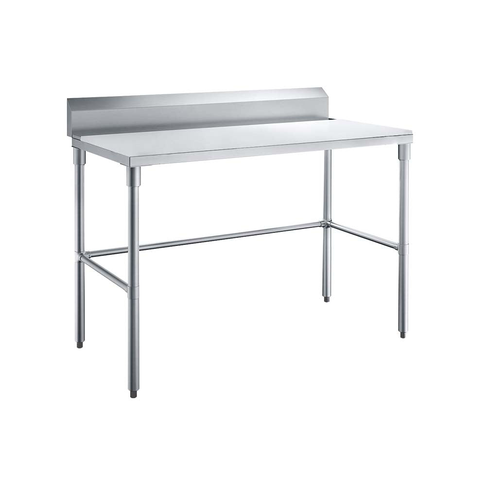 Sapphire SMTEOB-2436G Stainless Steel Work Table – 36" x 24", 5" Backsplash, Open Base