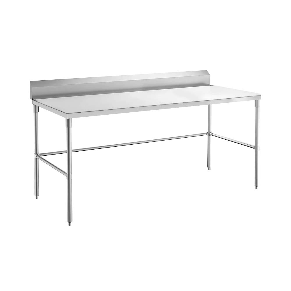Sapphire SMTEOB-2460S Stainless Steel Work Table – 60" x 24", 5" Backsplash, Open Base
