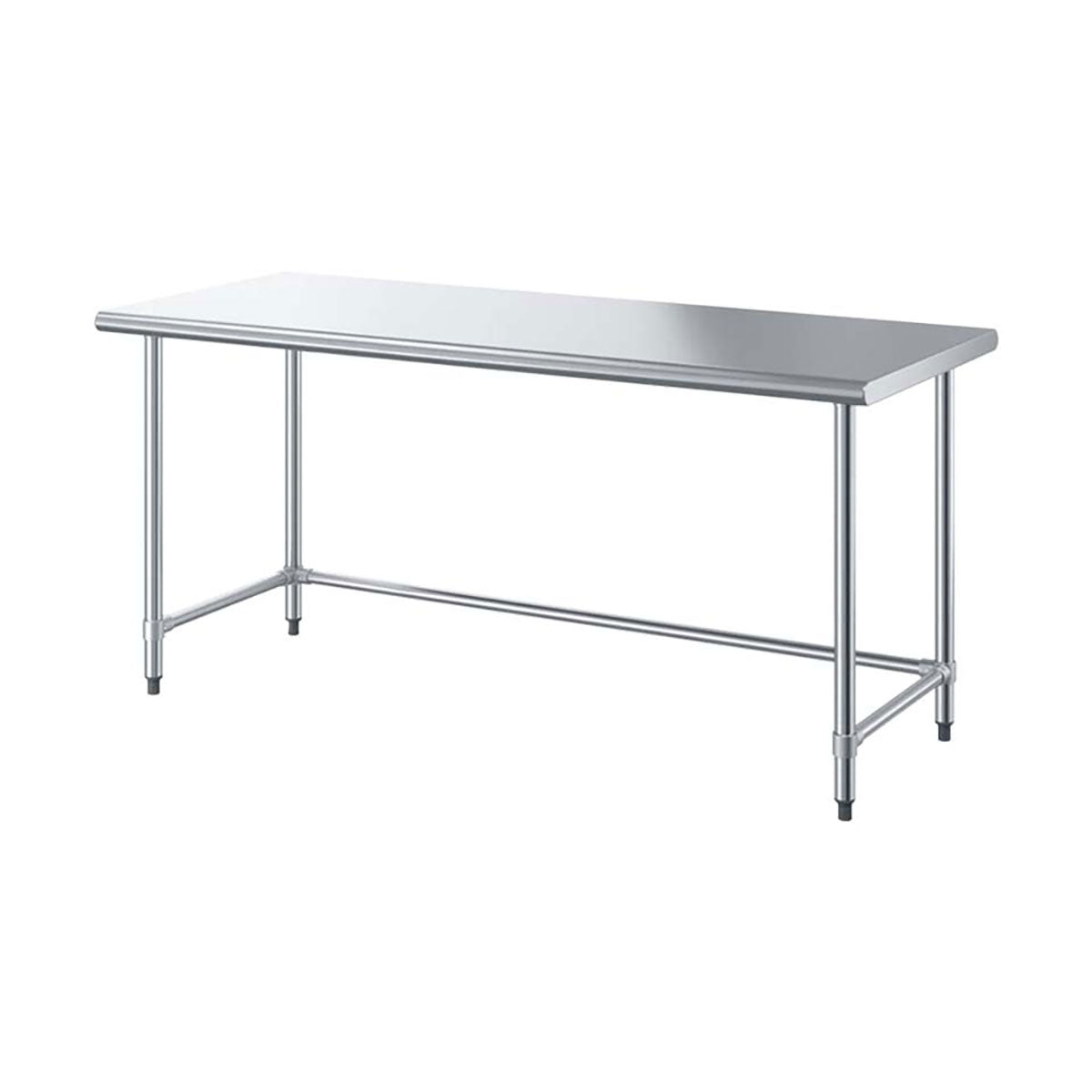 Sapphire SMTO-1424G Stainless Steel Work Table – 24" x 14", Flat Top, Open Base