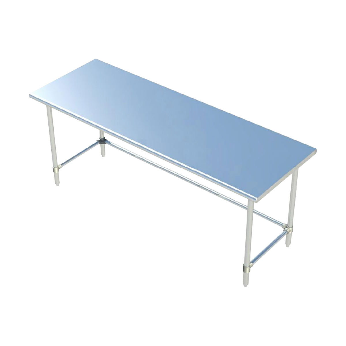 Sapphire SMTO-1424G Stainless Steel Work Table – 24" x 14", Flat Top, Open Base