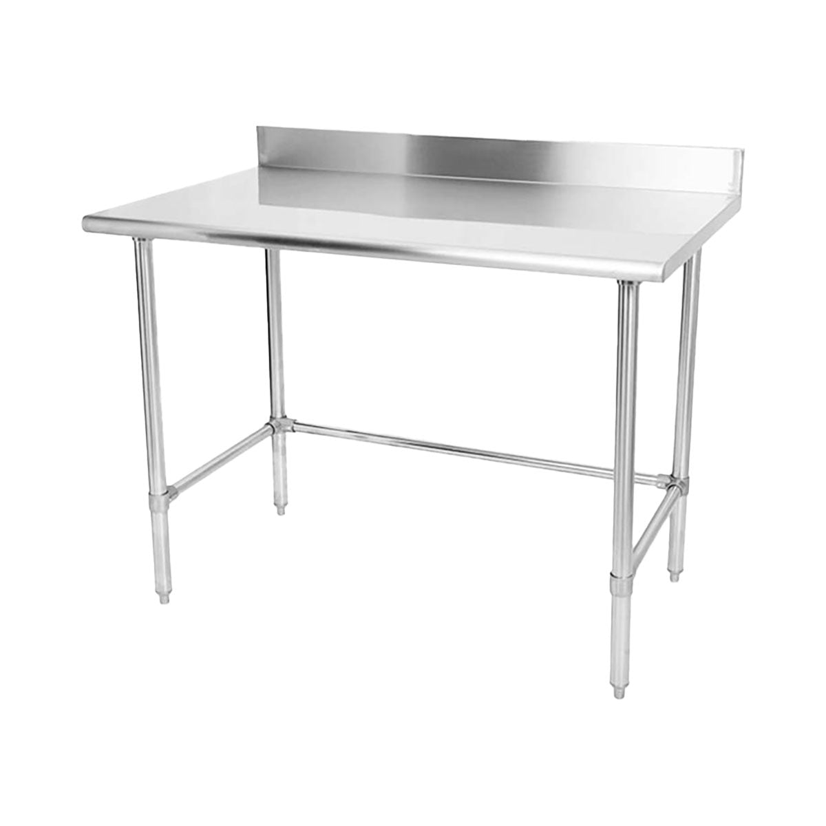 Sapphire SMTOB-2424G Stainless Steel Work Table – 24" x 24", 5" Backsplash, Open Base