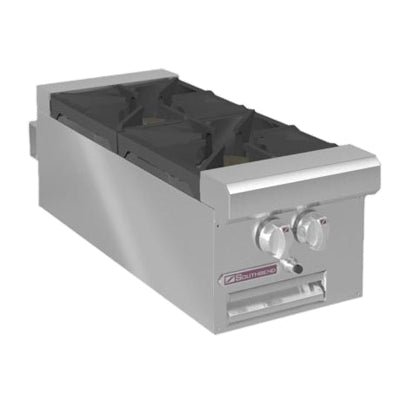 Southbend HDO-12-316L 12 inch 2-burner catering and outdoor countertop gas hotplate, front view