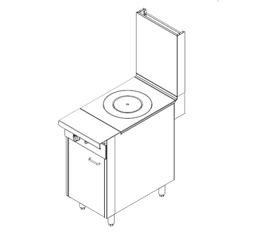 Southbend P18C-F 18-Inch Commercial Gas Range — manual control