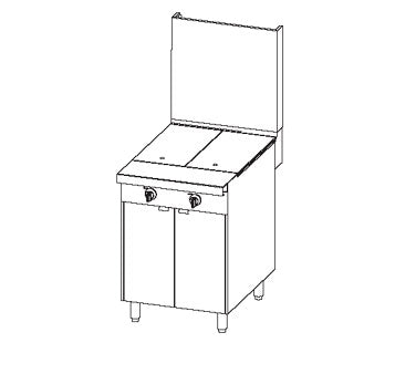 Southbend P24C-HH 24-Inch Commercial Gas Range — manual control
