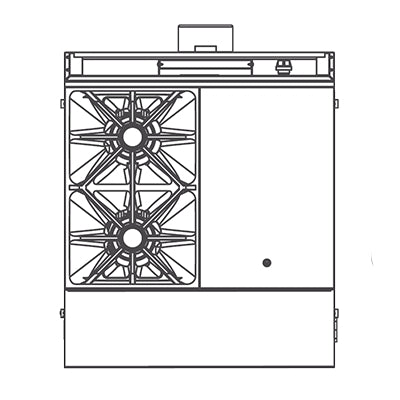 Southbend P32N-XH 32-Inch Commercial Gas Range — 2 burners, manual control