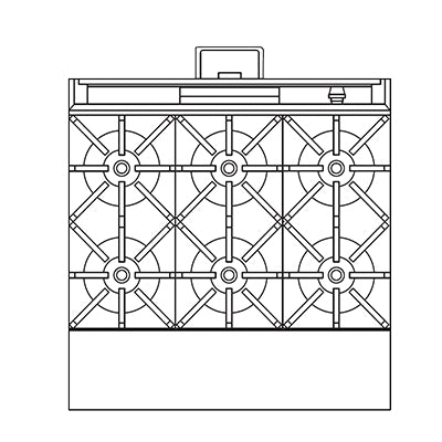 Southbend P36N-BBB-SU 36-Inch Commercial Gas Range — 6 burners, manual control