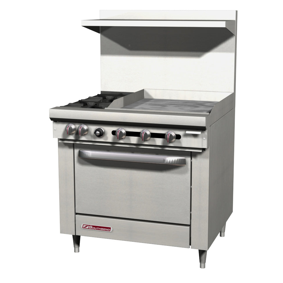 Southbend S36C-3T 36-Inch Commercial Gas Range — thermostatic control