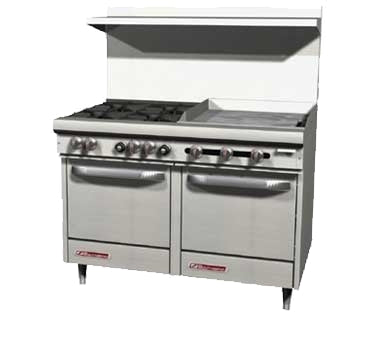 Southbend S48DC-4G 48.625-Inch Commercial Gas Range — standard oven, manual control