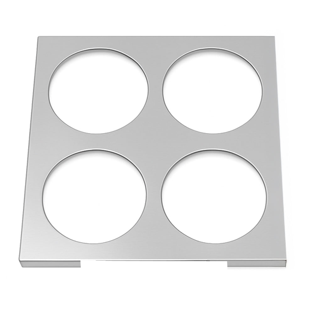 Prepline Four Hole Stainless Steel Squeeze Bottle Holder for 1/6 Size Pans