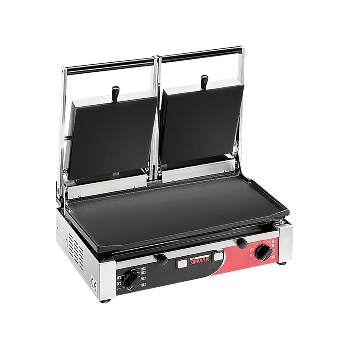 SIRMAN 34A3441105SI PD LL Double Panini Grill w/ Timer, 20" x 10" Smooth Plates, 220V