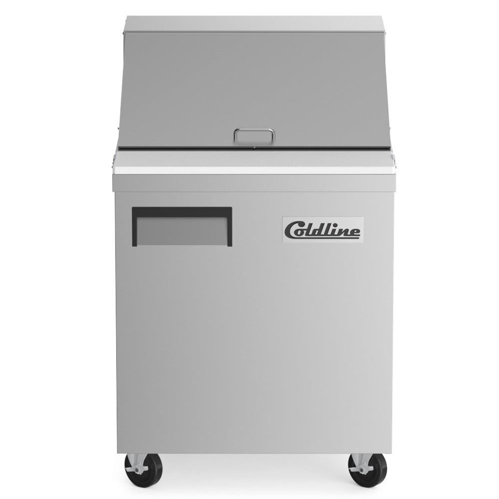 Coldline SMP27 sandwich prep table, front view