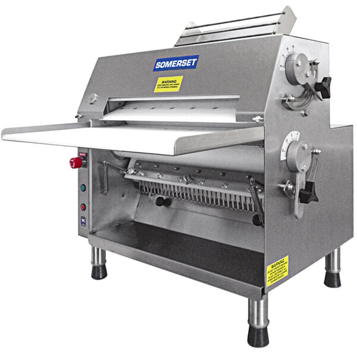 Somerset CDR-2020 Countertop Double Pass Dough Roller, Synthetic Dough Rollers, Front Operation, 3/4 Hp